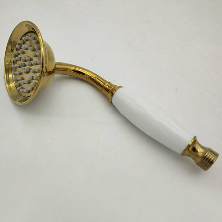 Stornfield | Traditional Handheld Shower Head with Hose Polished Brass Wall Mounted Shower Head