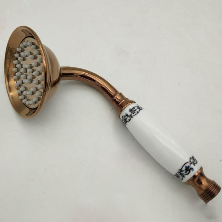 Stornfield | Traditional Handheld Shower Head with Hose Polished Brass Wall Mounted Shower Head