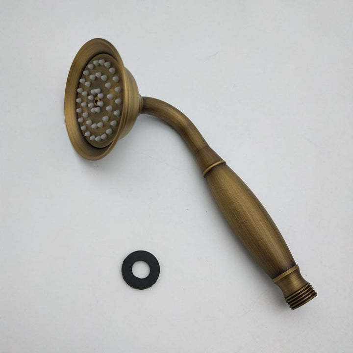 Stornfield | Traditional Handheld Shower Head with Hose Polished Brass Wall Mounted Shower Head
