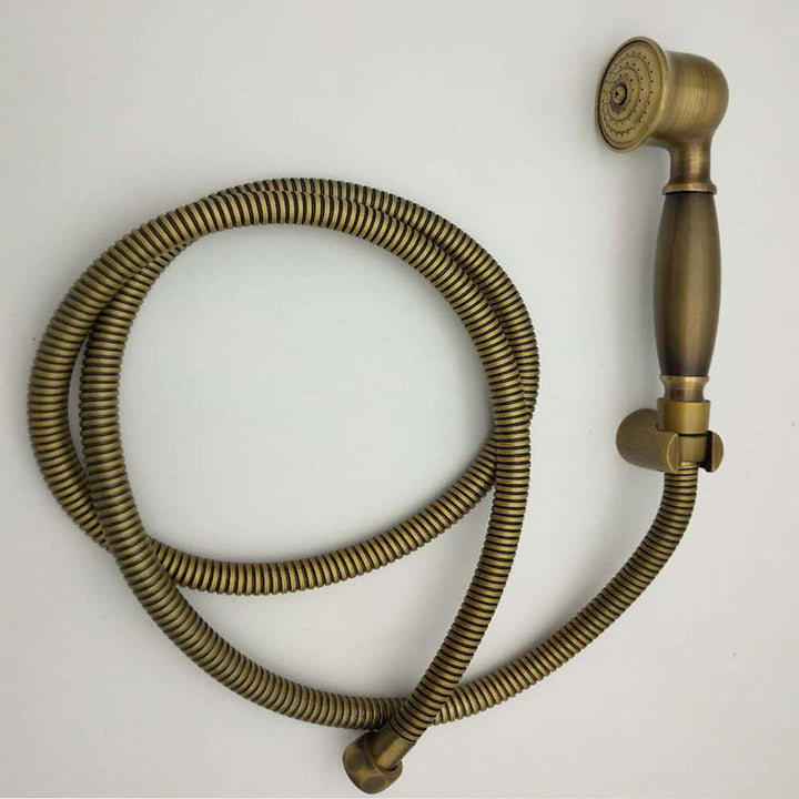 Stornfield | Traditional Handheld Shower Head with Hose Polished Brass Wall Mounted Shower Head