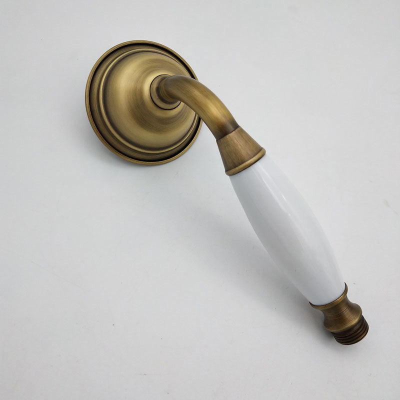 Stornfield | Traditional Handheld Shower Head with Hose Polished Brass Wall Mounted Shower Head
