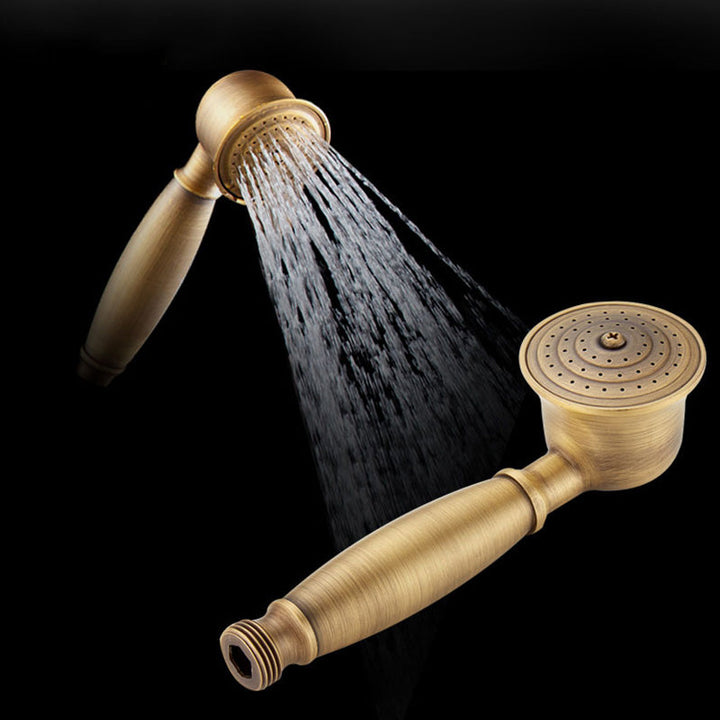 Stornfield | Traditional Handheld Shower Head with Hose Polished Brass Wall Mounted Shower Head