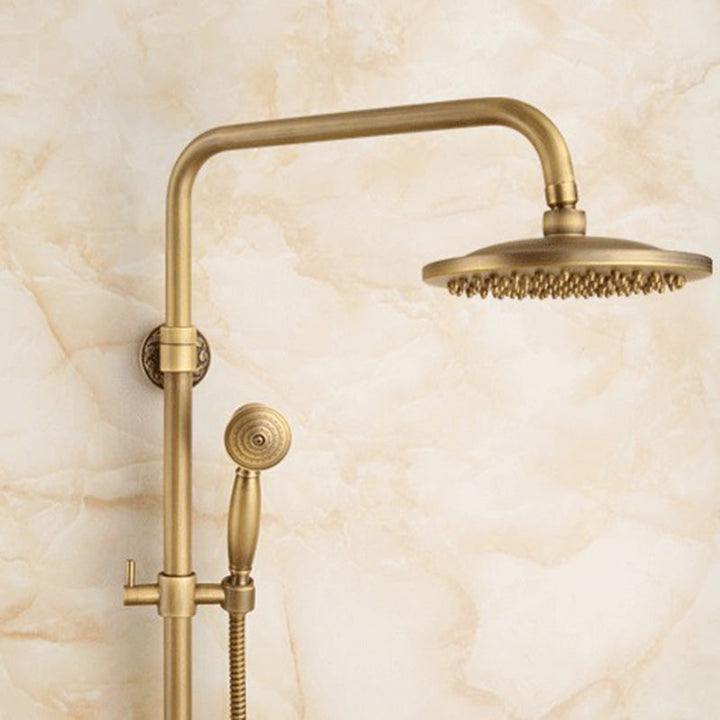 Stornfield | Traditional Handheld Shower Head with Hose Polished Brass Wall Mounted Shower Head