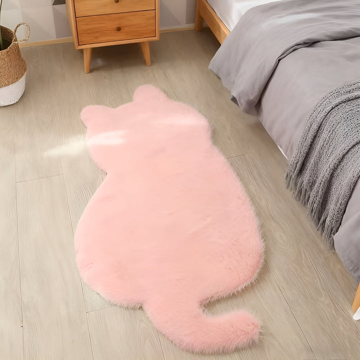 Smaller rug in cat shape – Soft and cozy | Perfect for sofa, shelf or dresser | Stornfield