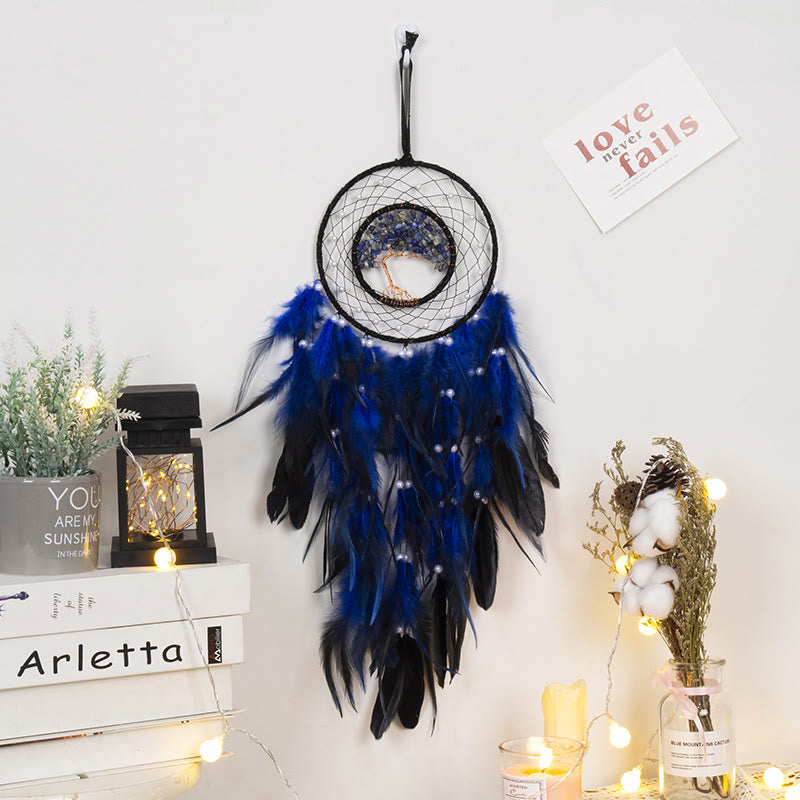 Stornfield | Frendorf Tree of Life Crystal Feather Sparkle Dream Catcher