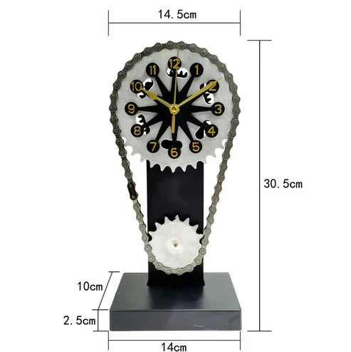 Stornfield | Watch Chain with Movement - Silent Rotating Table Clock