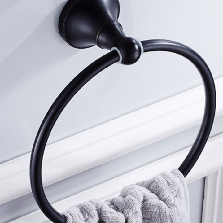 Stornfield | 4-Piece Metal Bathroom Set Traditional Style Black Bathroom Accessory Set