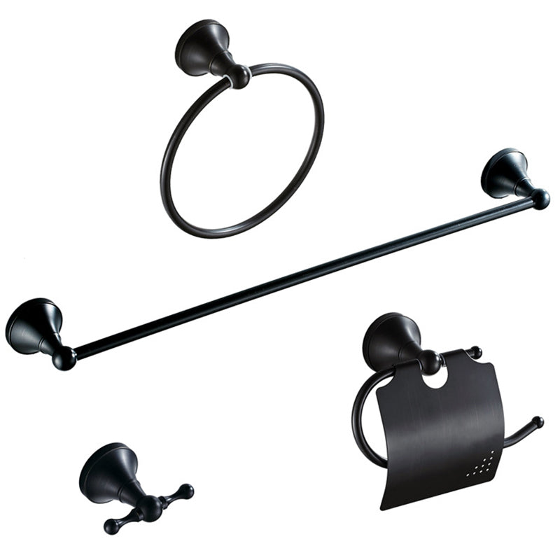 Stornfield | 4-Piece Metal Bathroom Set Traditional Style Black Bathroom Accessory Set
