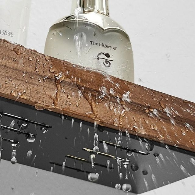 Stornfield | Solid Wood Bathroom Organizer Shelves Without Drilling