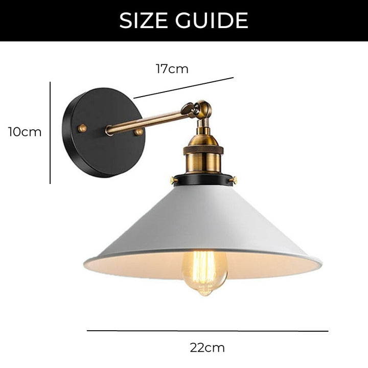 Stornfield | Vintage White Industrial Wall Sconce