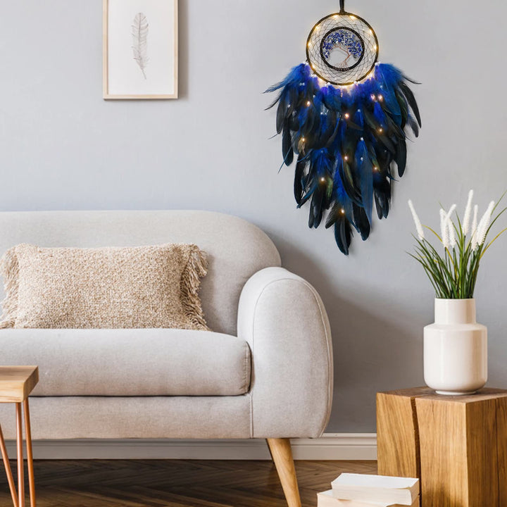 Stornfield | Frendorf Tree of Life Crystal Feather Sparkle Dream Catcher