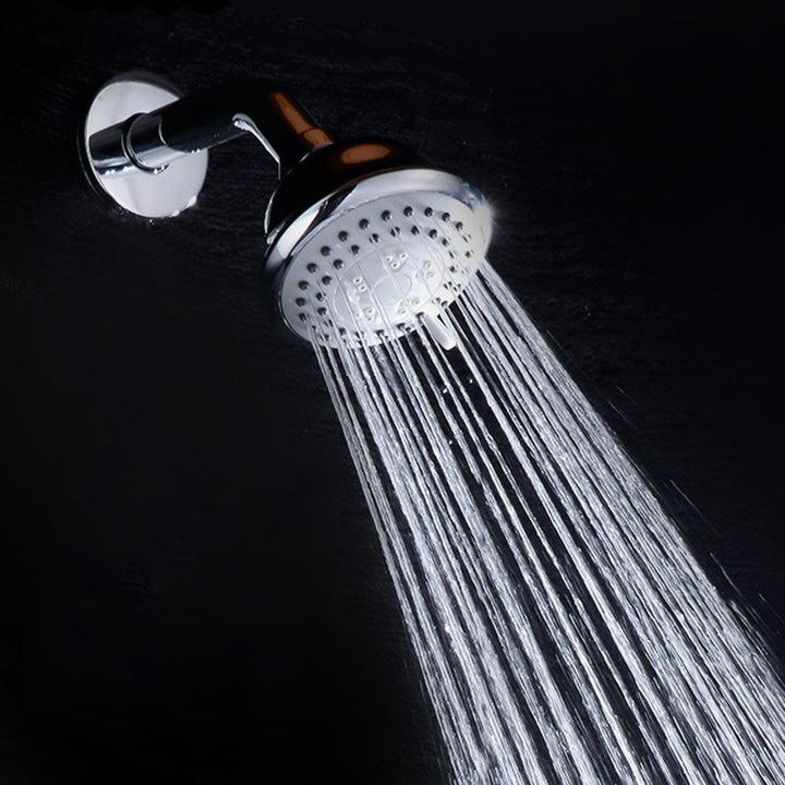 Stornfield | Round shower head made of stainless steel in silver wall-mounted shower head