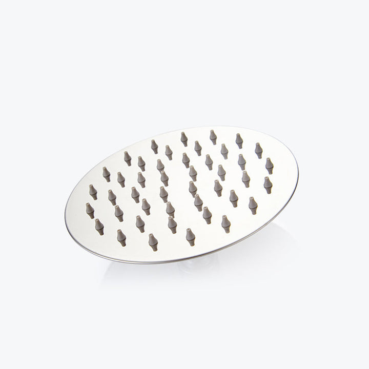 Stornfield | Round shower head made of stainless steel in silver wall-mounted shower head