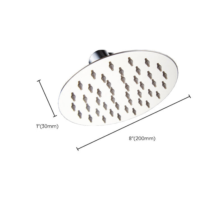 Stornfield | Round shower head made of stainless steel in silver wall-mounted shower head