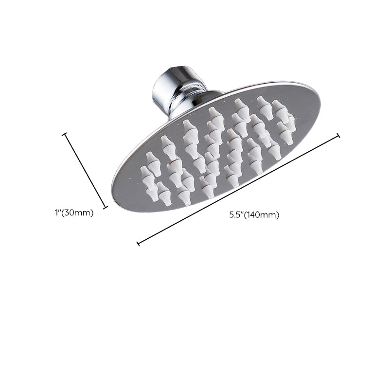 Stornfield | Round shower head made of stainless steel in silver wall-mounted shower head
