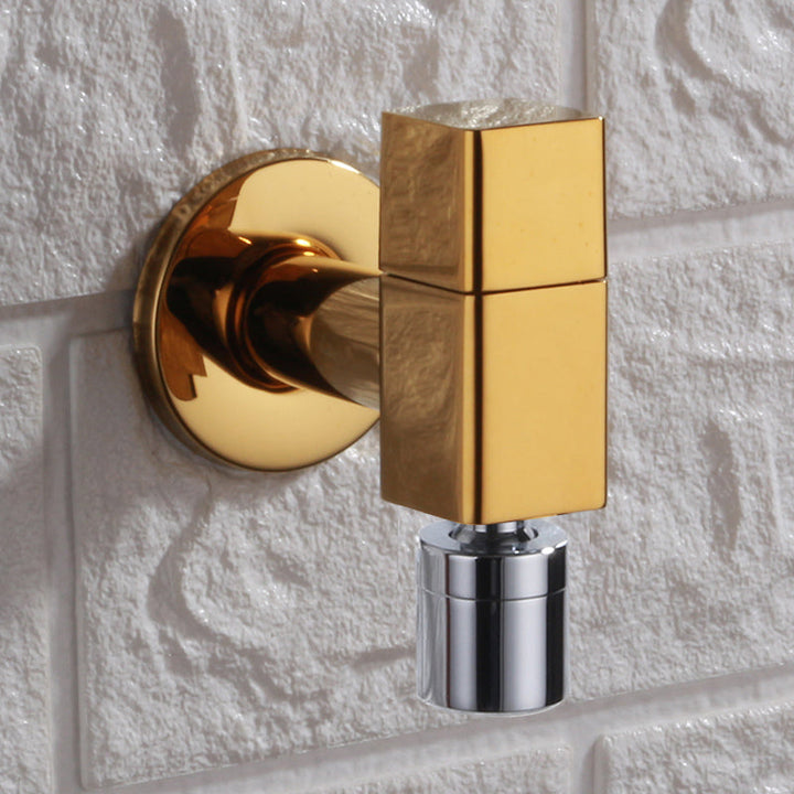 Stornfield | Contemporary Wall Mounted Bathroom Faucet with Knob Handle, Solid Brass, Round Spout