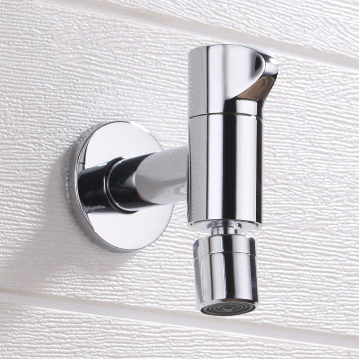 Stornfield | Contemporary Wall Mounted Bathroom Faucet with Knob Handle, Solid Brass, Round Spout