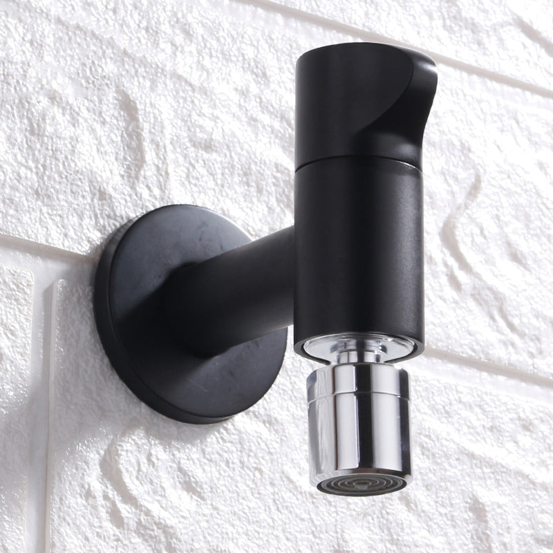 Stornfield | Contemporary Wall Mounted Bathroom Faucet with Knob Handle, Solid Brass, Round Spout