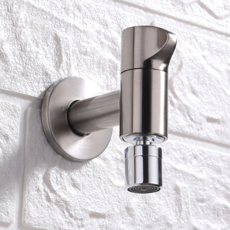 Stornfield | Contemporary Wall Mounted Bathroom Faucet with Knob Handle, Solid Brass, Round Spout
