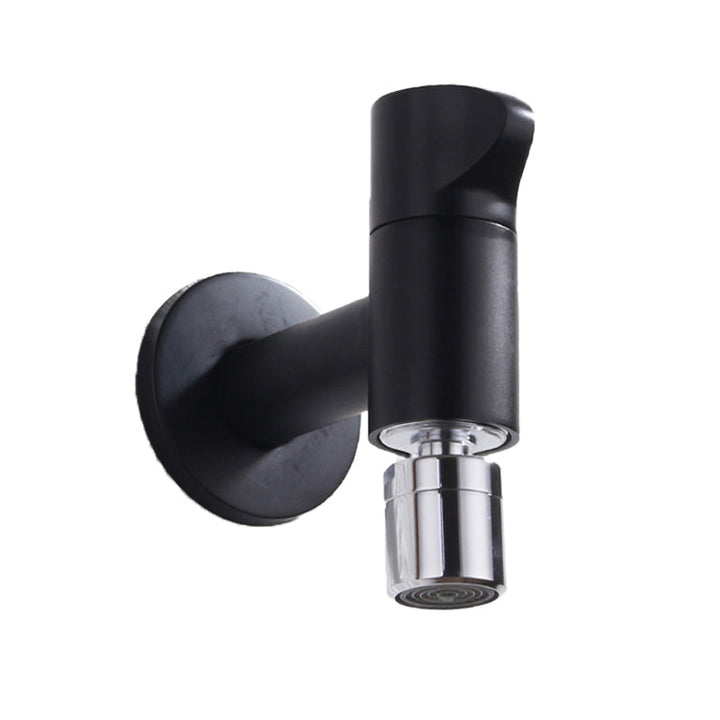 Stornfield | Contemporary Wall Mounted Bathroom Faucet with Knob Handle, Solid Brass, Round Spout