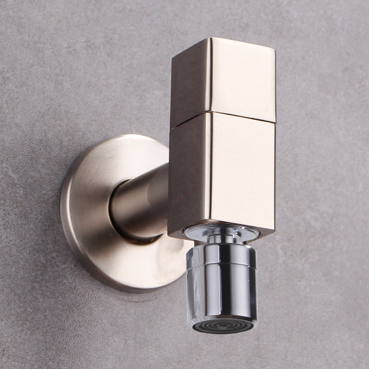 Stornfield | Contemporary Wall Mounted Bathroom Faucet with Knob Handle, Solid Brass, Round Spout