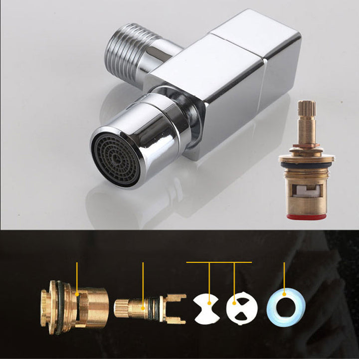 Stornfield | Contemporary Wall Mounted Bathroom Faucet with Knob Handle, Solid Brass, Round Spout