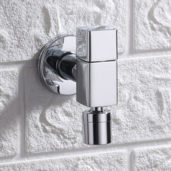 Stornfield | Contemporary Wall Mounted Bathroom Faucet with Knob Handle, Solid Brass, Round Spout