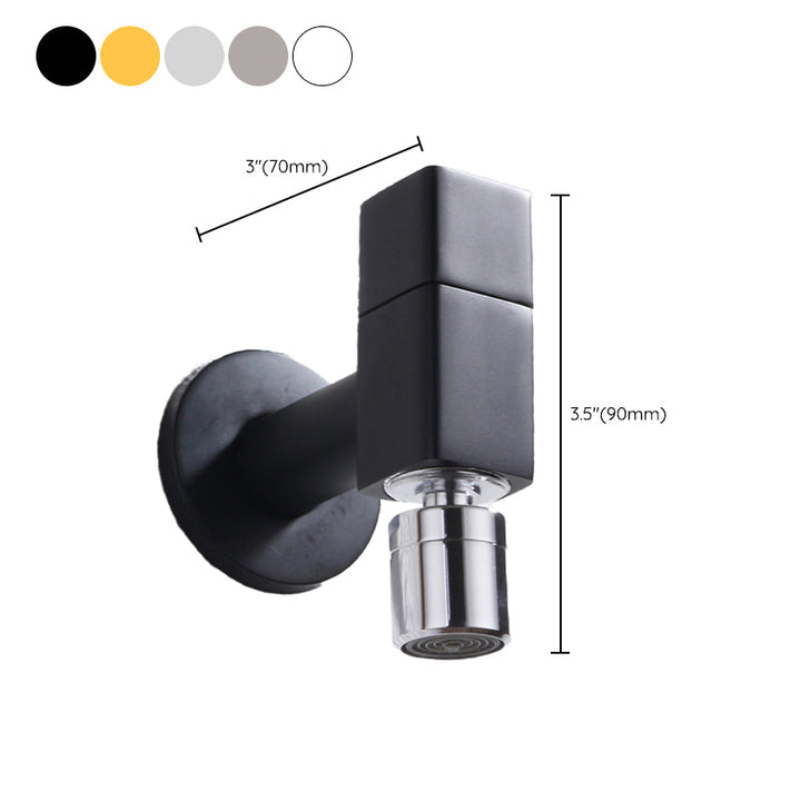 Stornfield | Contemporary Wall Mounted Bathroom Faucet with Knob Handle, Solid Brass, Round Spout