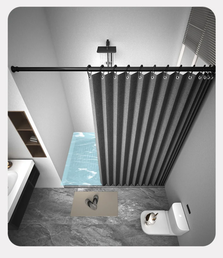 MagnaFold Foldable Shower Curtain with Magnets Stornfield