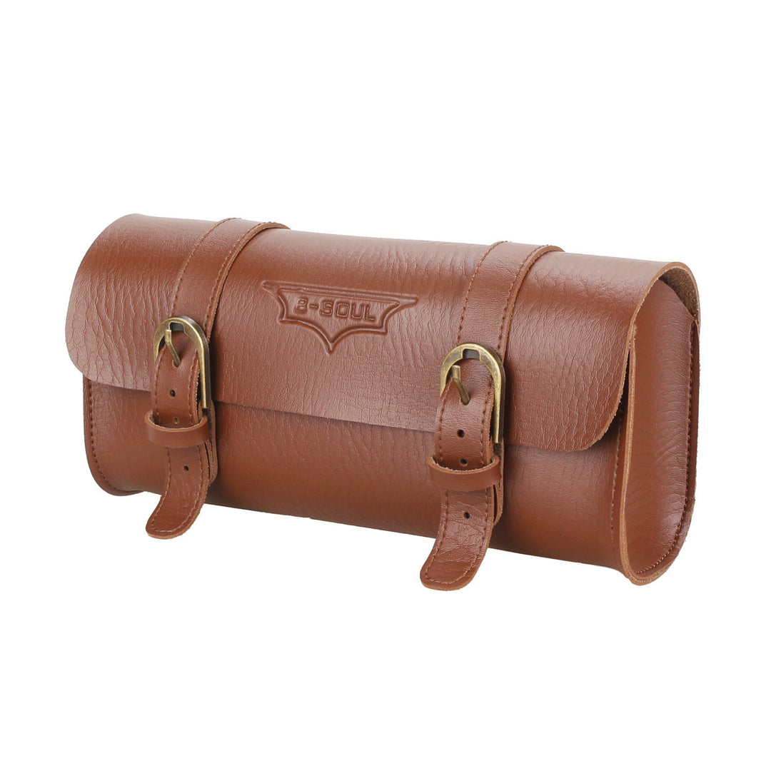 Vintage Leather Tool Roll Bike Handlebar Bag Stornfield