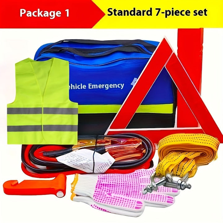 Car Emergency Kit – Complete Safety Set with Warning Triangle, Jump Cables and Safety Vest | Stornfield