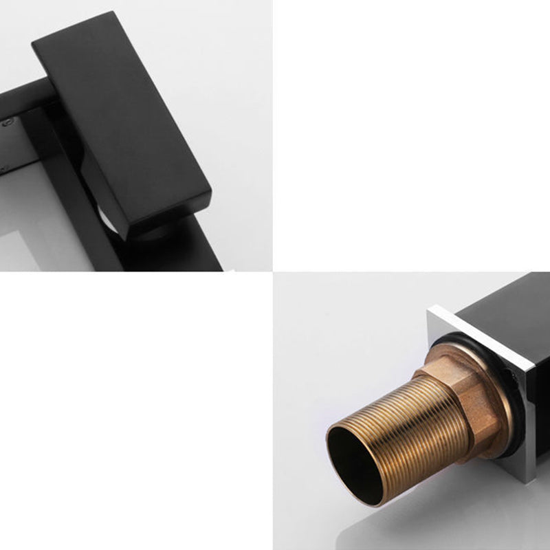 Stornfield | Modern Sink Faucet with Brass Lever Handles LED Waterfall Basin Mixer