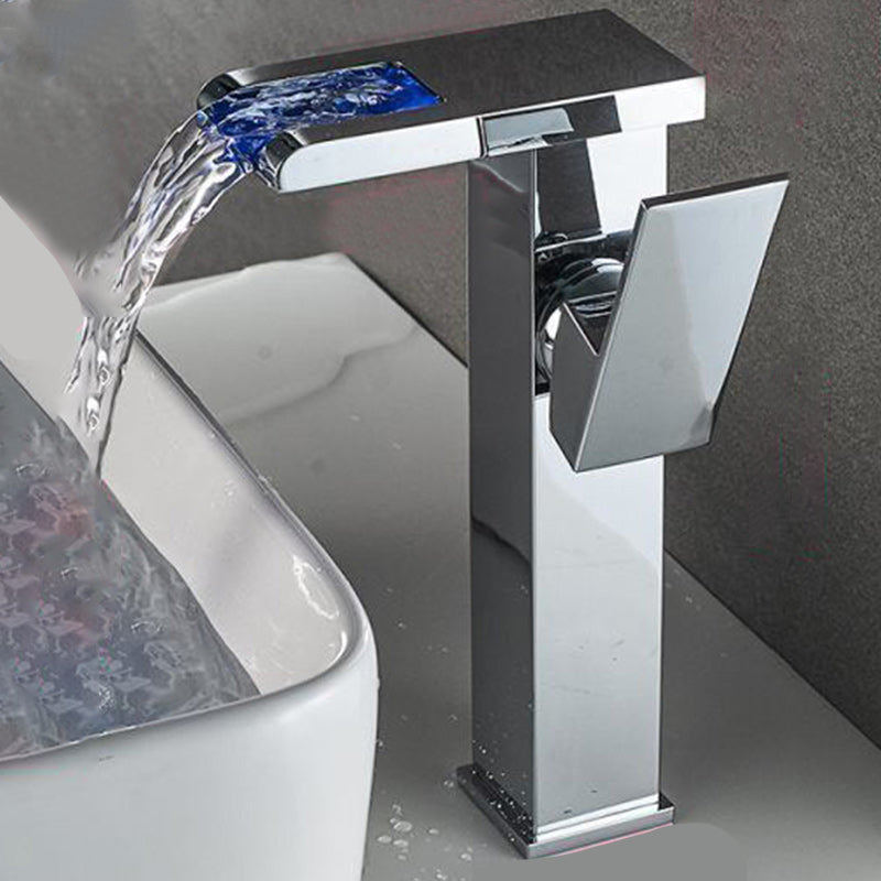 Stornfield | Modern Sink Faucet with Brass Lever Handles LED Waterfall Basin Mixer