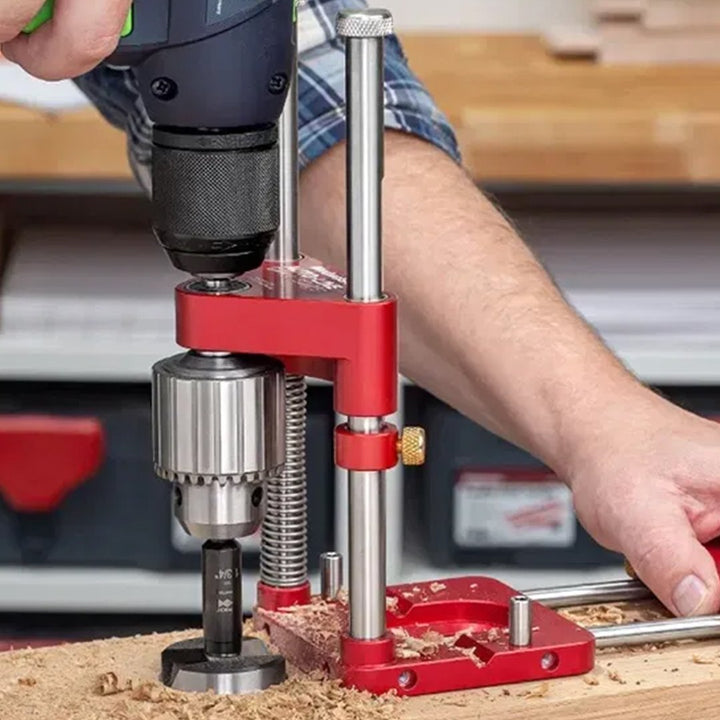 Stornfield | Drill Press Guide for Handheld Drills - Portable & Adjustable Woodworking Jig