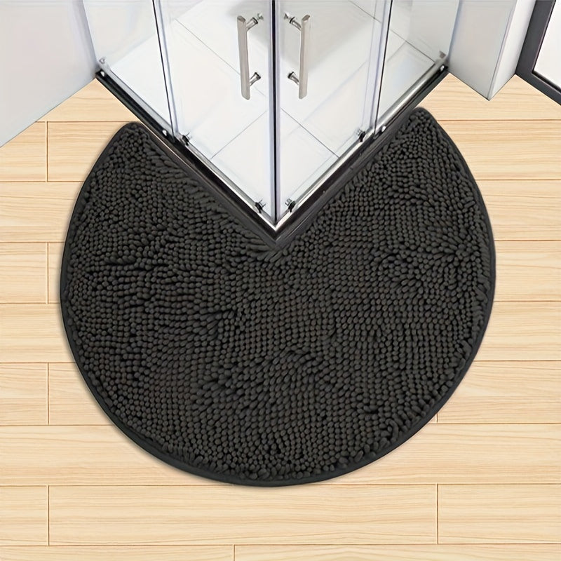Round LuxeChen Bath Mat Ultra-Soft Chenille – Anti-Slip & Quick Dry | Stornfield