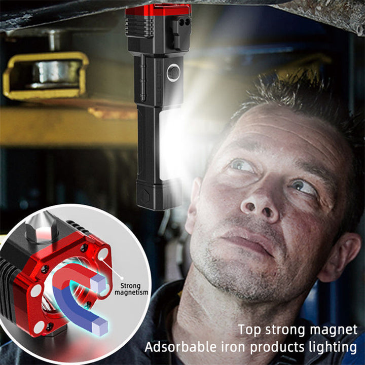 Multifunctional car safety hammer with emergency light and power bank | Stornfield