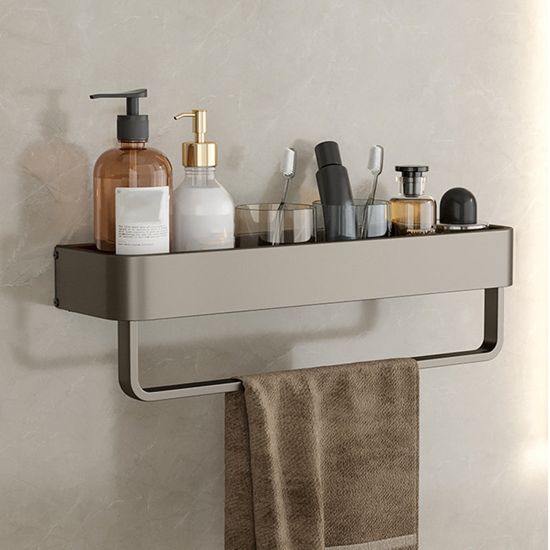 Stornfield | Contemporary Aluminum Bathroom Accessory Set Gray Bath Shelf