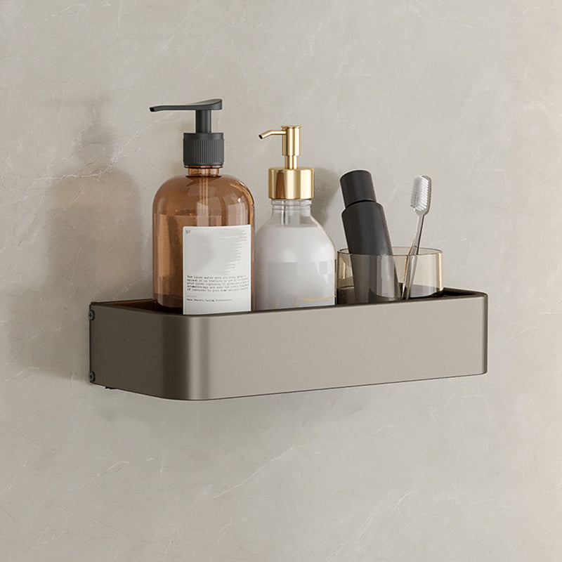 Stornfield | Contemporary Aluminum Bathroom Accessory Set Gray Bath Shelf