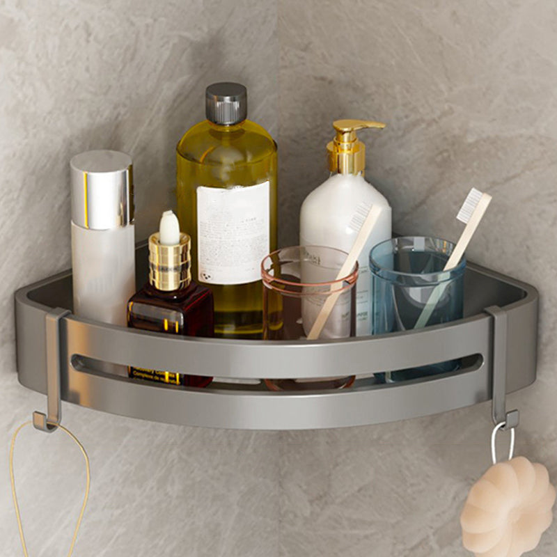 Stornfield | Contemporary Aluminum Bathroom Accessory Set Gray Bath Shelf