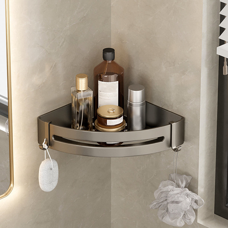 Stornfield | Contemporary Aluminum Bathroom Accessory Set Gray Bath Shelf