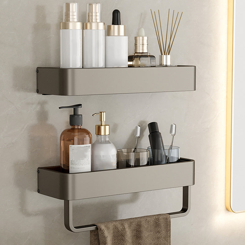 Stornfield | Contemporary Aluminum Bathroom Accessory Set Gray Bath Shelf