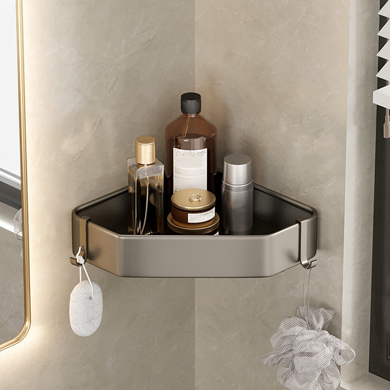 Stornfield | Contemporary Aluminum Bathroom Accessory Set Gray Bath Shelf