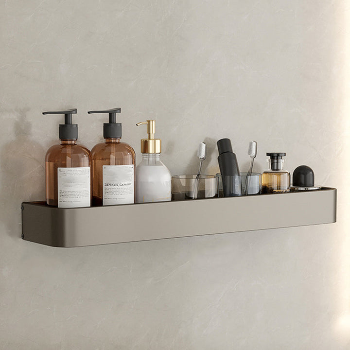 Stornfield | Contemporary Aluminum Bathroom Accessory Set Gray Bath Shelf