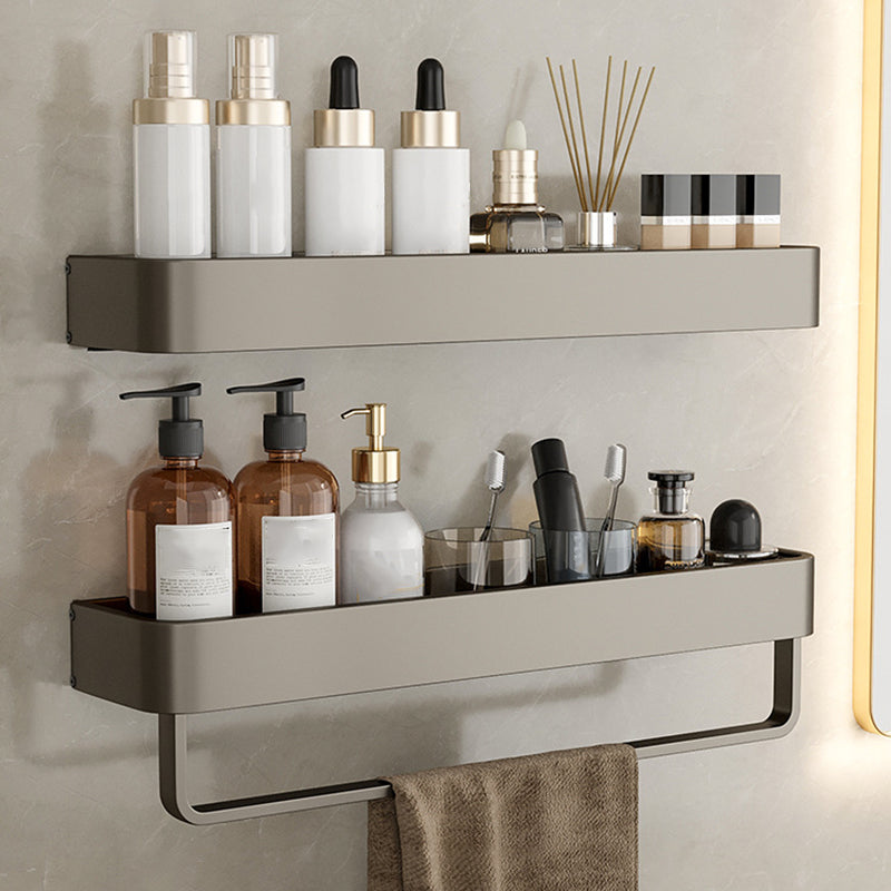 Stornfield | Contemporary Aluminum Bathroom Accessory Set Gray Bath Shelf