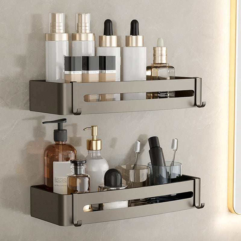 Stornfield | Contemporary Aluminum Bathroom Accessory Set Gray Bath Shelf