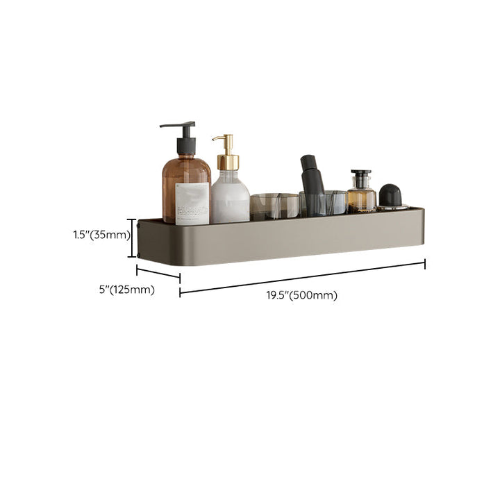 Stornfield | Contemporary Aluminum Bathroom Accessory Set Gray Bath Shelf