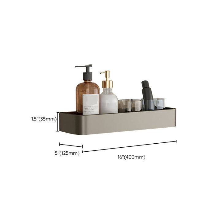 Stornfield | Contemporary Aluminum Bathroom Accessory Set Gray Bath Shelf