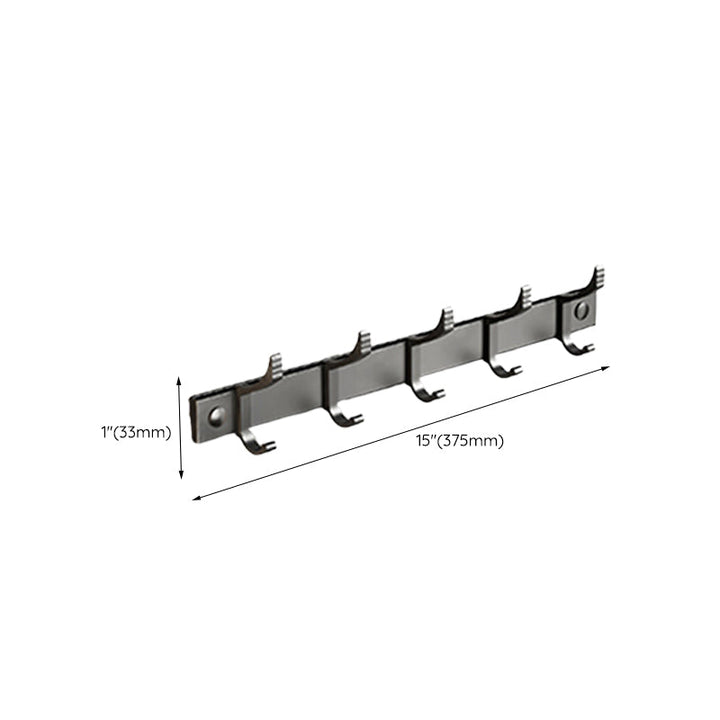 Stornfield | Contemporary bathroom accessory set with black finish and bath shelf/towel bar