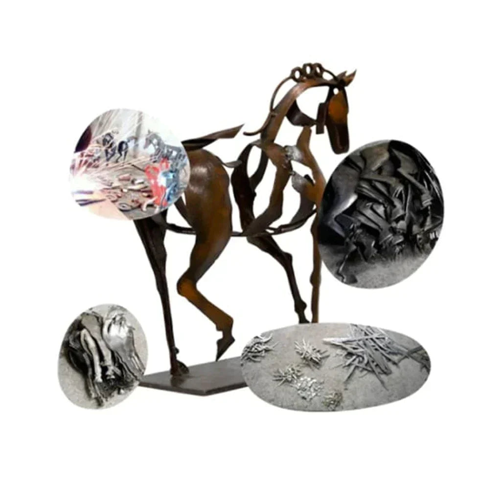 Stornfield | Horse Sculpture - AdonisMetal - Rustic Elegance - Timeless Decorative Piece