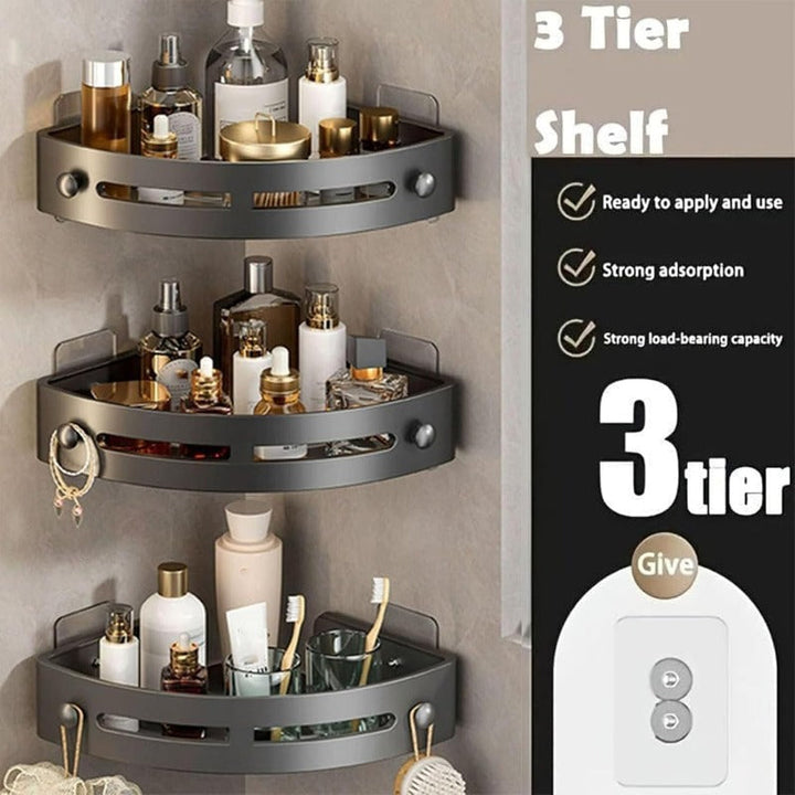 No-Drill Triangle Shower Shelf | Stornfield